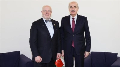 TBMM Başkanı Kurtulmuş, Litvanya Meclis Başkanı Olekas ile Zagreb'de g&ouml;r&uuml;şt&uuml;