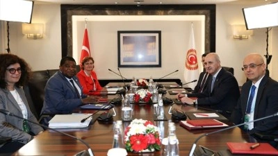 TBMM Başkanı Kurtulmuş, PAB Genel Sekreteri Chungong ve Genel Kurul Sekreteri Jabre ile g&ouml;r&uuml;şt&uuml;