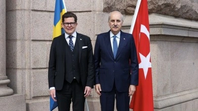 TBMM Başkanı Kurtulmuş, Stockholm'de İsve&ccedil; Parlamentosu Başkanı Norlen ile g&ouml;r&uuml;şt&uuml;