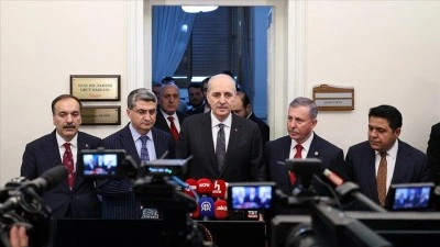 TBMM Başkanı Kurtulmuş, Yeni Yol Partisinin TBMM Grubunu ziyaret etti