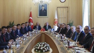 TBMM Başkanı Şentop, Kırgızistan Meclis Başkanı Nurlanbek Şakiyev ile görüştü