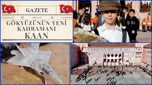 Tekirdağ'da ortaokul &ouml;ğrencileri milli muharip u&ccedil;ak KAAN i&ccedil;in klip hazırladı