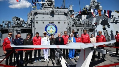 TEKNOFEST Mavi Vatan'da Bayraktar KALKAN DİHA'nın envantere alınmasına y&ouml;nelik t&ouml;ren d&uuml;zen
