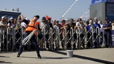 TEKNOFEST Mavi Vatan'da El İncesi Atma Yarışması'nda final m&uuml;sabakası yapıldı