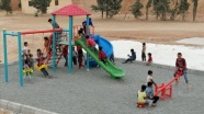 Tel Abyadlı çocuklar oyun parkıyla mutluluğu yaşıyor
