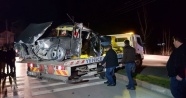Tokat'ta otomobil elektrik direğine çarptı: 7 yaralı
