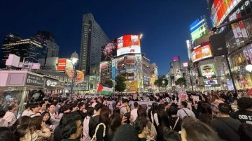 Tokyo'da Filistin'e destek için "İntifada Yürüyüşü" düzenlendi