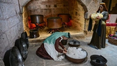 Topkapı Sarayı'nın harem b&ouml;l&uuml;m&uuml;ndeki "Kadınefendiler ve Cariyeler Taşlığı" ziyarete a