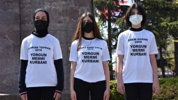 Trabzon'da lise öğrencileri 'Mutluluğa kurşun sıkma' kampanyasına dikkati çekti