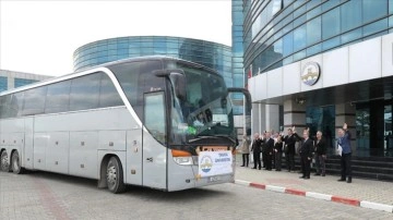 Trakya Üniversitesinin afetzedeler için kurduğu merkezde görev alacak yeni ekip yola çıktı