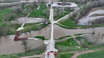 Tunca Nehri'nin debisi yağışlar nedeniyle 3 g&uuml;nde 3,5 kat arttı