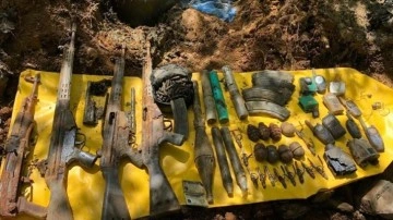 Tunceli'de teröristlere ait silah ve çok sayıda mühimmat ele geçirildi