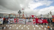 Tunus'ta kamu kurumlarında çalışan mühendisler maaşlarına zam talebiyle gösteri düzenledi