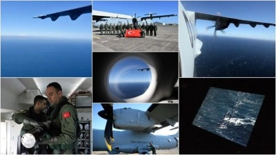 T&uuml;rk donanmasının havadaki g&ouml;z&uuml; kulağı P-72 u&ccedil;ağı NATO tatbikatında denizaltı avında