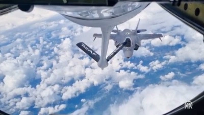 T&uuml;rk Hava Kuvvetleri Danimarka'ya ait F-35 u&ccedil;ağına havada yakıt ikmali yaptı