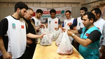 Türk hayırseverlerden Azerbaycan'a kurban yardımı