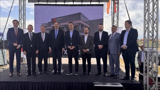 Türk iş insanının Kuzey Makedonya'da açacağı fabrikanın temeli atıldı