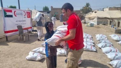 T&uuml;rk Kızılaydan Sudan'da ihtiya&ccedil; sahiplerine gıda desteği