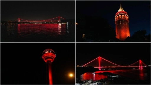 Türk Kızılayın 157'nci kuruluş yıl dönümünde sembol yapılar kırmızıyla ışıklandırılacak