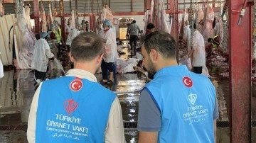 Türkiye Diyanet Vakfı, Filistinliler için aldığı kurbanlıkların kesimine Mısır'da başladı