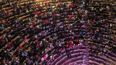 T&uuml;rkiye-Paraguay ma&ccedil;ı Antiphellos Antik Tiyatrosu'nda izlendi