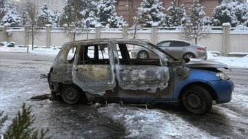 Türkiye'nin Bişkek Büyükelçiliği yakınında araçta çıkan yangına ilişkin rapor talep edildi