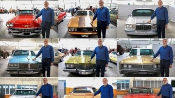 Tutkunu olduğu klasik otomobillerden koleksiyon oluşturdu