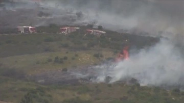 Tuzla Piyade Okulu arazisinde yangın çıktı