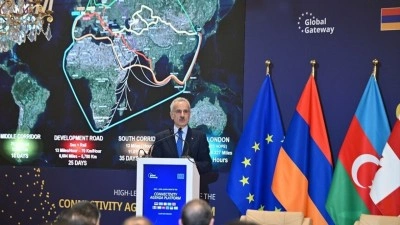 Ulaştırma ve Altyapı Bakanı Uraloğlu Br&uuml;ksel'de AB i&ccedil;in Orta Koridor'un &ouml;nemine dikkati &ccedil;ekti