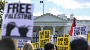 Uluslararası Af Örgütü ve Avaaz Platformu, Beyaz Saray önünde Filistin'e destek gösterisi düzen
