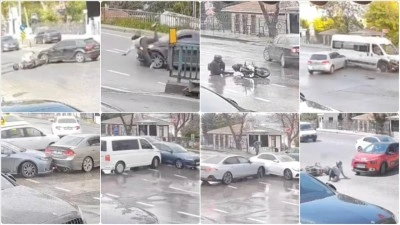 &Uuml;sk&uuml;dar'da aynı noktada 6 ayda meydana gelen 11 trafik kazası kamerada