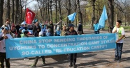 Uygur Türkleri Stockholm'de Çin'i protesto etti