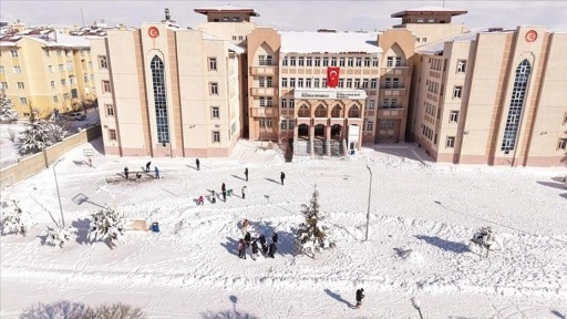 Van'da &ouml;ğrenciler karın ve tatilin keyfini &ccedil;ıkardı