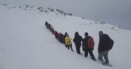 Vanlı dağcıların 2300 rakımlı olan Gören Dağı tırmanışı