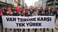 Vanlılardan Gara'da 13 Türk vatandaşının şehit edilmesine tepki yürüyüşü