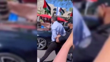 Washington'daki gösteride Filistin yanlısı gösterici kadına fiziki saldırıda bulunuldu