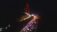 Yavuz Sultan Selim Köprüsü&#39;nde yoğun trafik