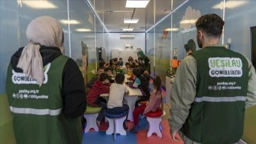 Yeşilayın etkinlik tırı, Malatya'daki depremzedeler için faaliyete başladı