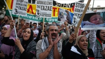 Yunanistan ve İtalya'da Filistin'e destek gösterisi yapıldı