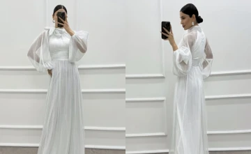 Zarif ve Şık: Şifon ve Saten İşlemeli Nikah Elbiseleri Koleksiyonu