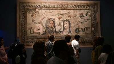 Zeugma Mozaik M&uuml;zesi'nde bayram tatilinde ziyaret&ccedil;i yoğunluğu yaşanıyor