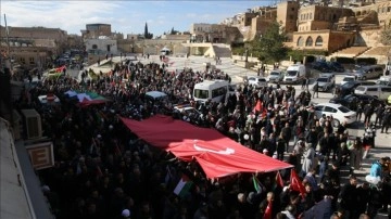 Zonguldak, Bolu, Mardin ve Artvin'de teröre tepki, Gazze'ye destek yürüyüşleri
