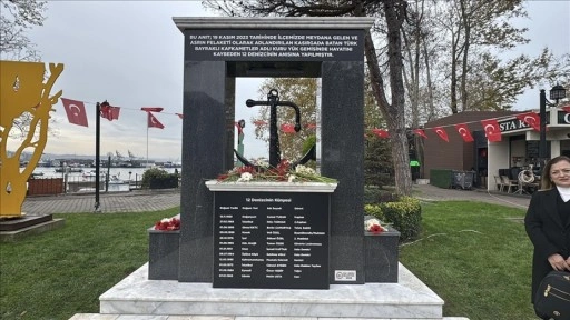 Zonguldak'ta fırtına nedeniyle batan gemideki mürettebatın ismi anıtta yaşatılacak